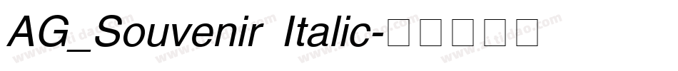 AG_Souvenir Italic字体转换